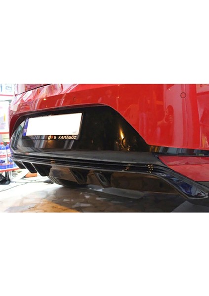 Seat Leon Mk3 Fr Difüzör Parlak Siyah Plastik Çıkışsız 2012-2016 Arka-Difizör-Bodykit-Ek-Karlık fiyatları