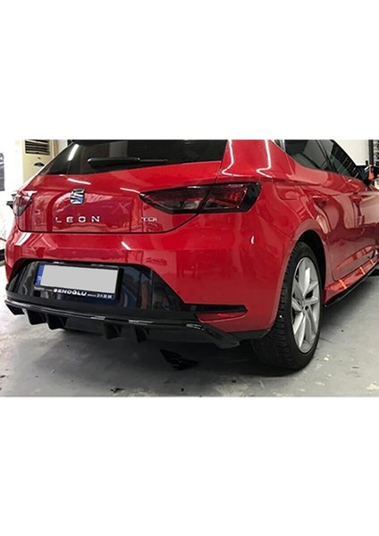 Seat Leon Mk3 Fr Difüzör Parlak Siyah Plastik Çıkışsız 2012-2016 Arka-Difizör-Bodykit-Ek-Karlık modelleri