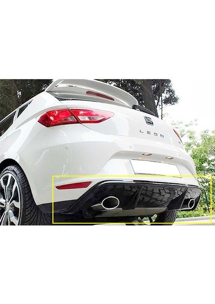 Seat Leon Mk3 Style Difüzör Parlak Siyah Plastik Çıkışsız 2012-2016 Arka-Difizör-Bodykit-Ek-Karlık fiyatları