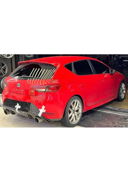 Seat Leon Mk3 Style Difüzör Parlak Siyah Plastik Çıkışsız 2012-2016 Arka-Difizör-Bodykit-Ek-Karlık fırsatları