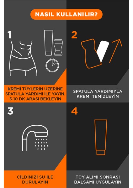 Normal ve Özel Bölgeler Için Tüy Dökücü Krem Seti, 200 ml + 50 ml indirimleri