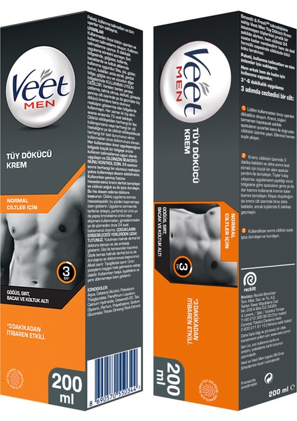 Normal ve Özel Bölgeler Için Tüy Dökücü Krem Seti, 200 ml + 50 ml