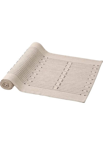 Vararv Servis Örtüsü Natürel Koyu Gri 35 x 150 cm