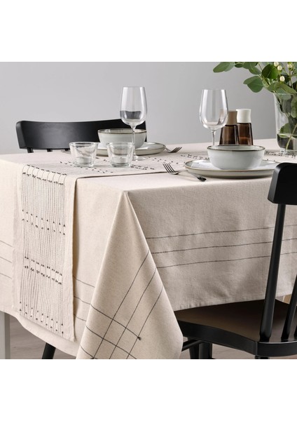 Vararv Servis Örtüsü Natürel Koyu Gri 35 x 150 cm fırsatları