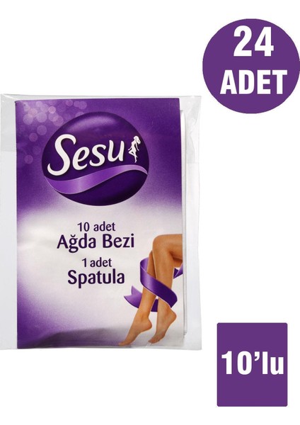 Yumuşak ve Hassas Ciltler Için 10'lu Paket Ağda Bezi (24 Adet) fiyatları