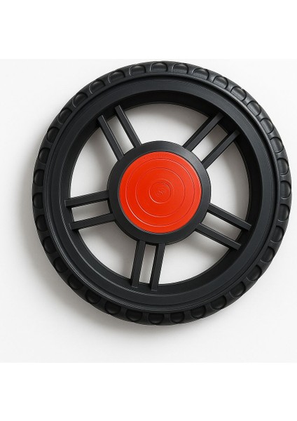 Yeni Tip Modern Pazar Arabası Tekeri 2 Adet Kırmızı