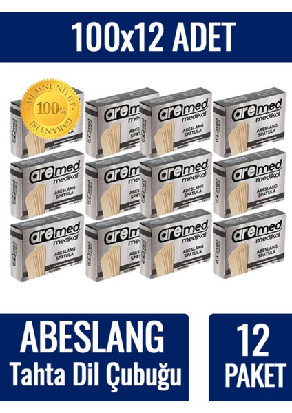 100'LÜ 12 Paket Tahta Dil Çubuğu, Ağda Spatulası, Basacağı, Ekonomik Paket fiyatları