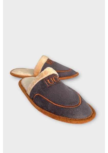 Içi Peluş Kaydırmaz Taban Bohça Unisex Ev Terliği Füme fiyatları