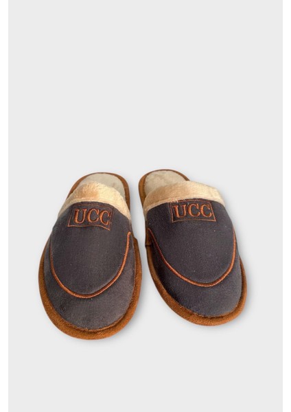 Içi Peluş Kaydırmaz Taban Bohça Unisex Ev Terliği Füme indirimleri