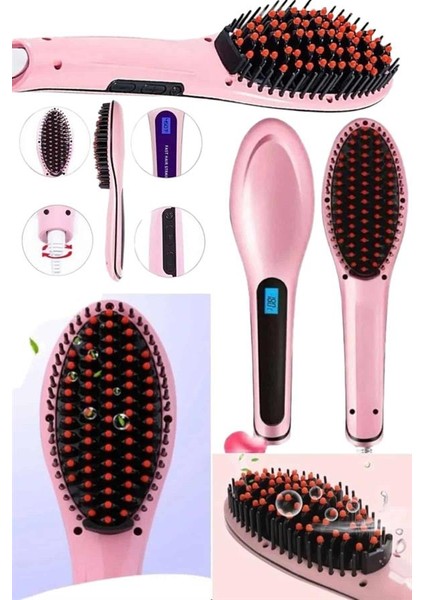 Msa-Shop Saç Düzleştirici Tarak Isı Ayarlı Yıpranma Önleyici Düzleştirici Fön Tarak