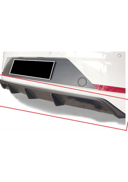 Seat Leon Mk3.5 Custom Difüzör Parlak Siyah Çıkışsız 2017-2020 Arka-Difizör-Bodykit-Ek-Karlık modelleri