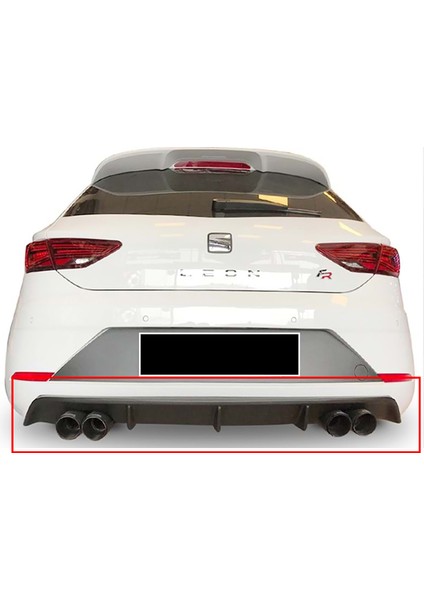 Seat Leon Mk3.5 Custom Difüzör Parlaksiyah Sağ Sol Çift 2017-2020 Arka-Difizör-Bodykit-Ek-Karlık modelleri