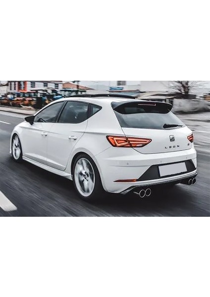 Seat Leon Mk3.5 Custom Difüzör Parlaksiyah Sağ Sol Çift 2017-2020 Arka-Difizör-Bodykit-Ek-Karlık fırsatları