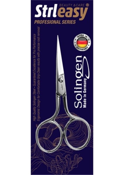 Solingen Çelik Kaş ve Bıyık Makası, Şık ve Dayanıklı Tasarım