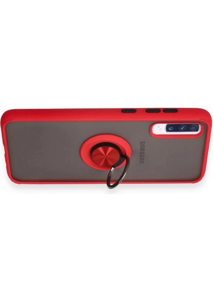 Samsung Galaxy A70 Kılıf Montreal Yüzüklü Silikon Kapak - Kırmızı fırsatları
