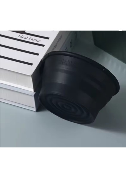 Katlanabilir Siyah Silikon Tıraş Kasesi, Seyahat Için Uygun ve Hafif Tasarım