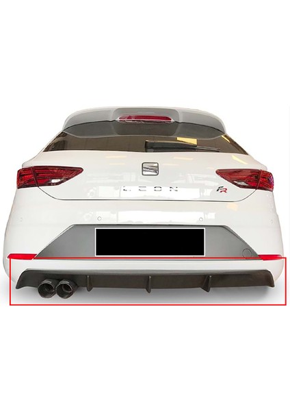 Seat Leon Mk3.5 Custom Difüzör Parlak Siyah Sol Çift 2017-2020 Arka-Difizör-Bodykit-Ek-Karlık fiyatları