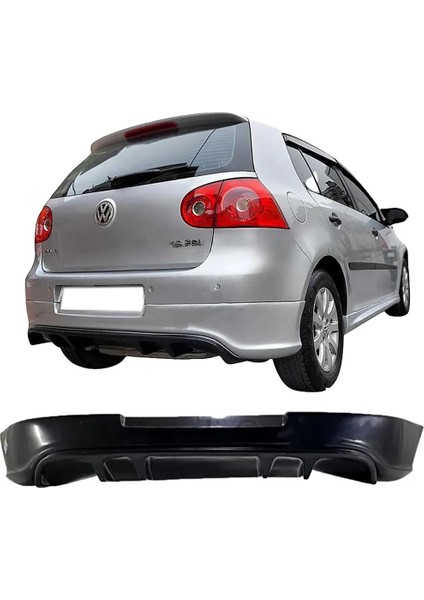 Vw Golf 5 Custom Arka Ek Difüzör Siyah Plastik 2003-2009 Arka-Difizör-Bodykit-Ek-Karlık