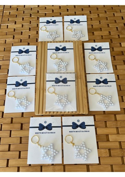 Isme Özel Hoşgeldin Yıldız anahtarlık Bebek Hediyelik - 20 Adet - Kolonya Şişe - Mevlüt, Doğum, Baby Shower