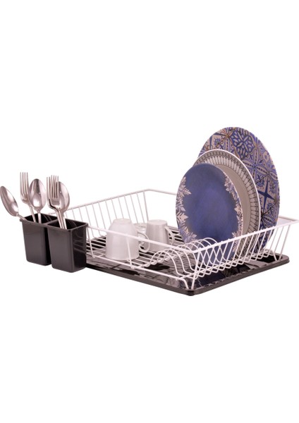 Dik Açılı Tek Katlı Beyaz Tabaklık