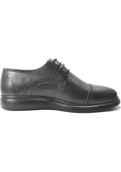 K-190 Hakiki Deri Siyah Bağlı Eva Hafif Taban Klasik Erkek Ayakkabı modelleri