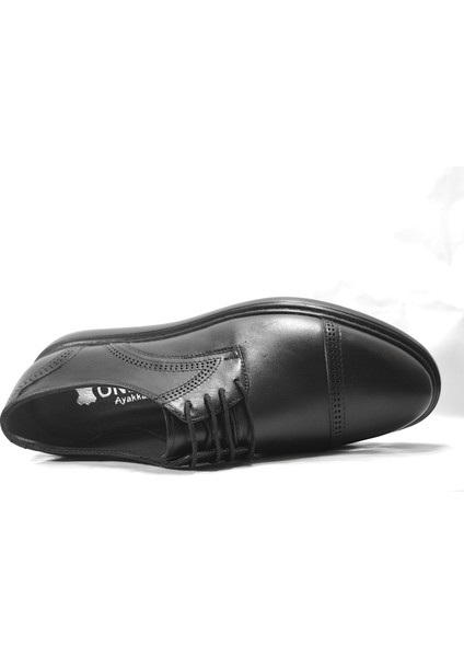 K-190 Hakiki Deri Siyah Bağlı Eva Hafif Taban Klasik Erkek Ayakkabı fırsatları