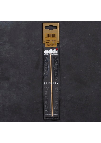 Addi Bambus 2mm 15CM Bambu Yün Tığ - 545-7