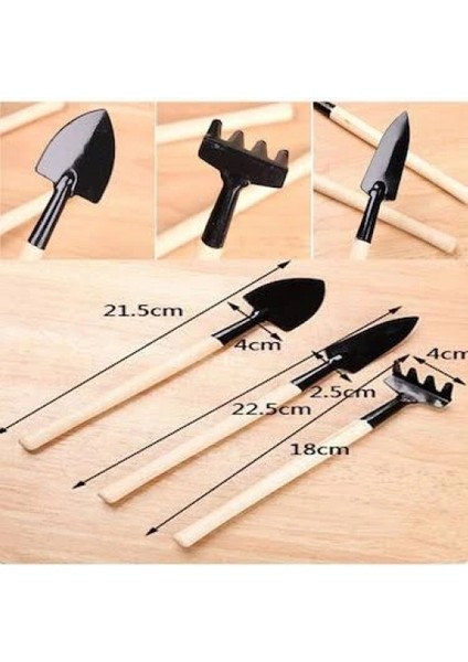 Mini Ahşap Hobi Bahçe Seti 3 Parça fırsatları