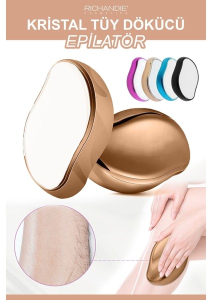 Kristal Epilasyon Aleti, Tüy Silici, Tüy Dökücü, Güçlü ve Etkili Epilatör