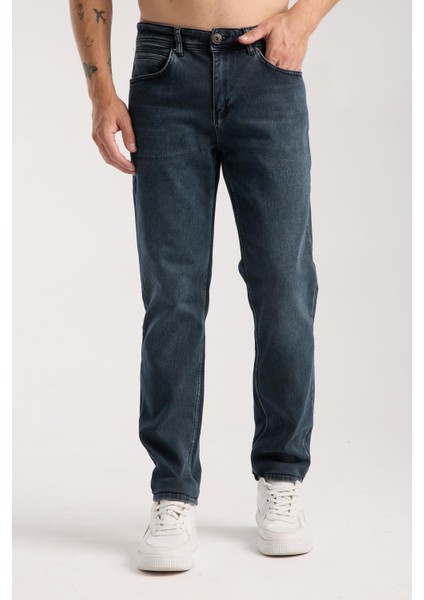 Erkek Slim Fit/normal Kesim Jean Pantolon - Esnek (%2 Elastan) ve Pamuklu (%98)