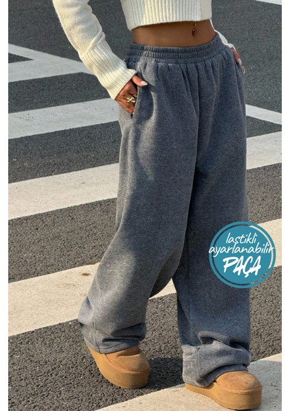 Erkek Kadın Bol Kesim Ayarlanabilir Paçalı Baggy Eşofman Altı Jogger