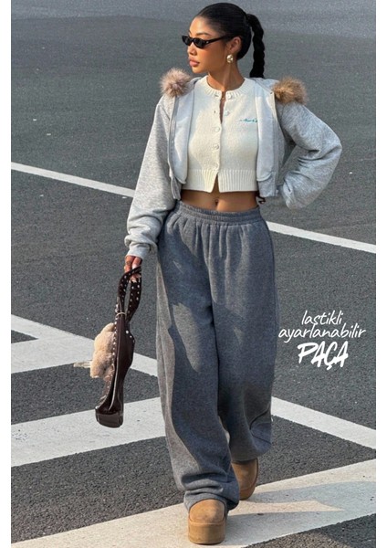 Erkek Kadın Bol Kesim Ayarlanabilir Paçalı Baggy Eşofman Altı Jogger fırsatları