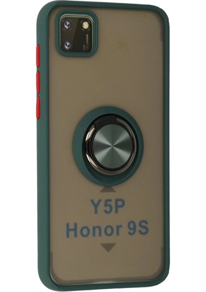 Huawei Y5P Kılıf Montreal Yüzüklü Silikon Kapak - Yeşil fiyatları