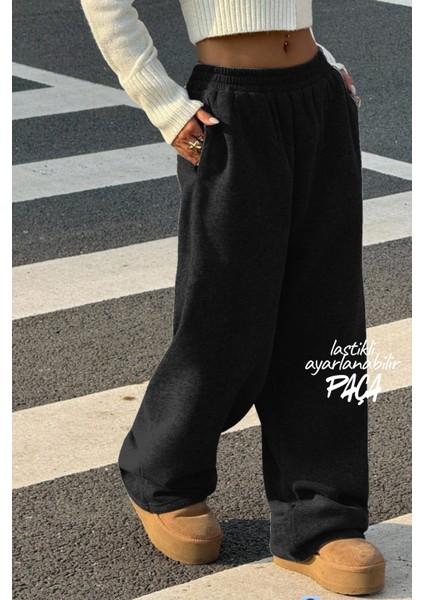 Erkek Kadın Bol Kesim Ayarlanabilir Paçalı Baggy Eşofman Altı Jogger