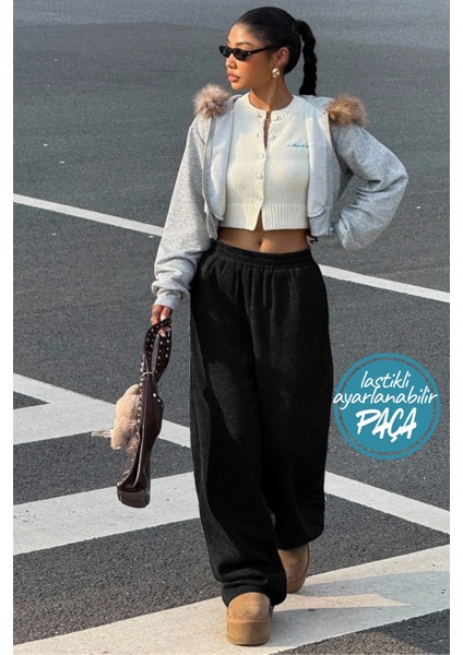 Erkek Kadın Bol Kesim Ayarlanabilir Paçalı Baggy Eşofman Altı Jogger fiyatları