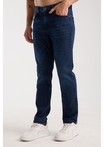 Erkek Slim Fit/normal Kesim Jean Pantolon - Esnek (%2 Elastan) ve Pamuklu (%98)
