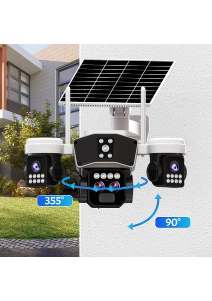 O-Kam 9095 256GB 12MP 10X Zoom 4 Lens 3 Ekran UltraHD 4G Solar Akıllı Güvenlik Kamerası indirimleri