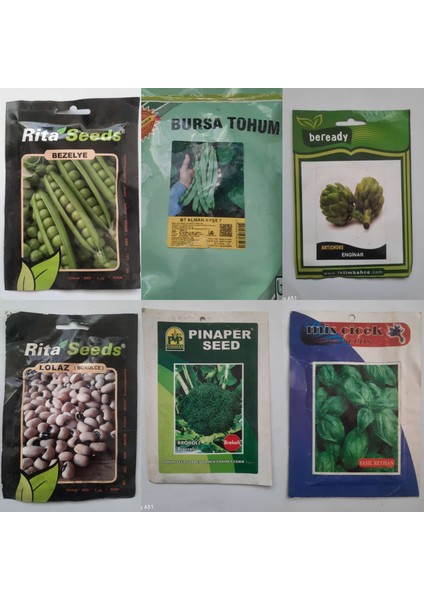 Sebze Tohumları 6 Paket