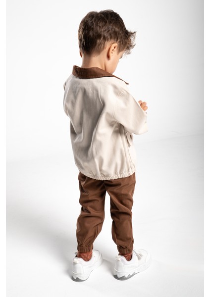 Erkek Çocuk Gabardin Ceket ve Jogger Pantolon 3'lü Takım Elbise fiyatları