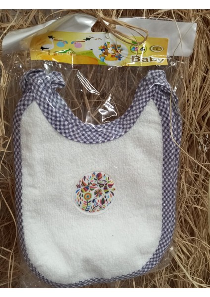 3'lü Bebek Mama Önlüğü Seti – Çiçek Desenli