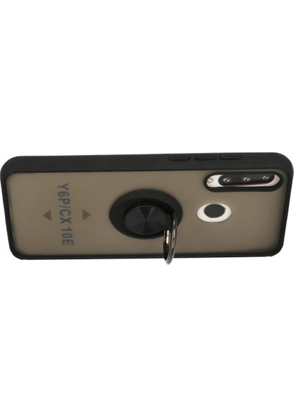 Huawei Y6P Kılıf Montreal Yüzüklü Silikon Kapak - Siyah modelleri