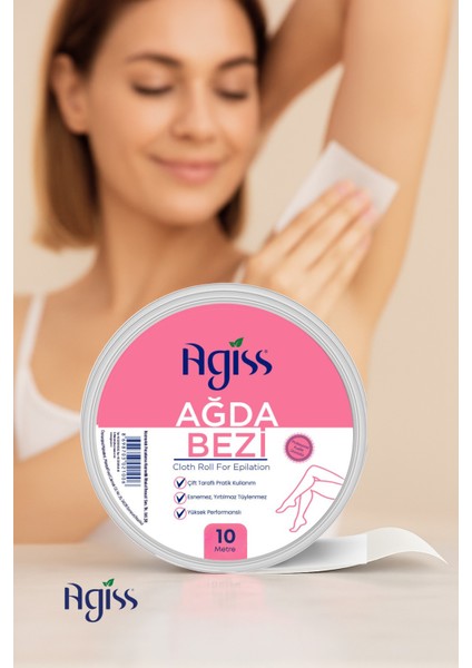 3 Adet Kartuş Roll-On Ağda, 2 Adet 10 Metre Ağda Bezi, Hassas Ciltler Için Set