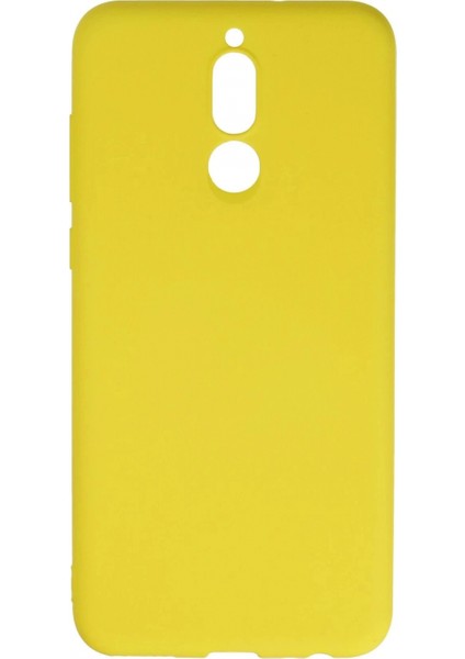 Huawei Mate 10 Lite Kılıf Nano Içi Kadife Silikon - Sarı