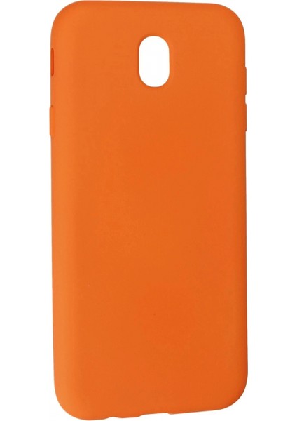 Samsung Galaxy J7 Pro / J730 Kılıf Nano Içi Kadife Silikon - Turuncu modelleri