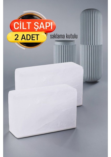 2 Adet Blok Kantaşı ve Cilt Şapı Saklama Kutusu Seti