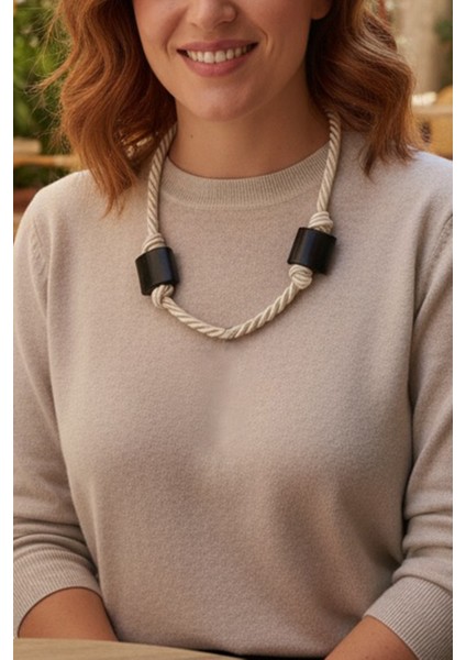 Pınkmark Kadın Siyah Kare Detaylı Ekru 65CM Uzunluk Kolye PMKLY25511 fırsatları