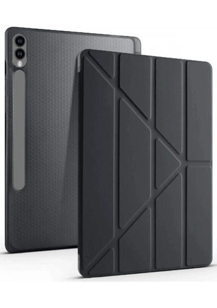 Samsung Galaxy X610 Tab S9 Fe Plus 12.4 Kılıf Kalemlikli Mars Tablet Kılıfı - Siyah