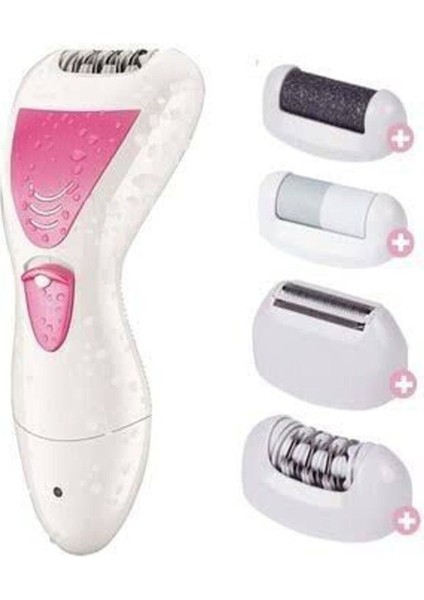 4'ü Birlikte Su Geçirmez Epilasyon ve Törpü Cihazı, Tüy Alma ve Topuk Bakımı indirimleri