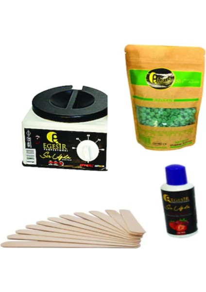 Ağda Makinesi ve Bakım Seti: Azulen Boncuk, Yağ, Spatula ile Temiz ve Pratik Kullanım