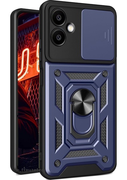 Samsung Galaxy A07 Kılıf Kamera Korumalı Sürgülü Yüzüklü Armor Military Tank Koruyucu Kapak